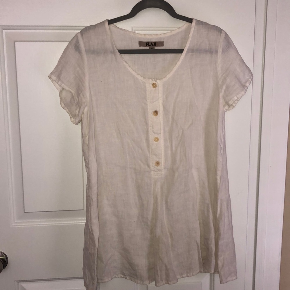 Off White Flax Top